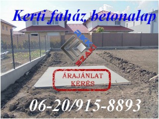 Kerti faház alapozás, betonalap