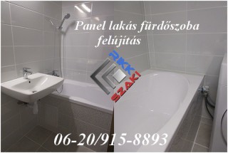 Panel lakás fürdő szoba felújítás, burkolás
