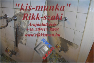 Csőtörés utáni burkoló javítási 