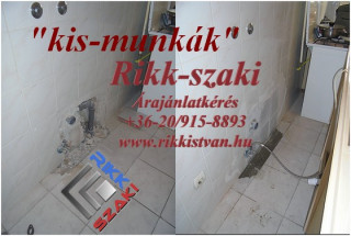 Csőtörés utáni burkoló javítási 