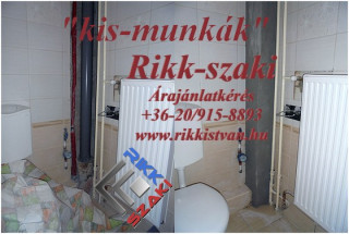 Csőtörés utáni kőműves javítási 