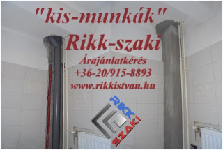Csőtörés utáni kőműves javítási 