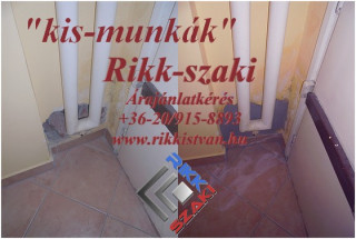 Csőtörés utáni kőműves javítási 