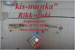 Vízóra csere utáni burkoló javítási 