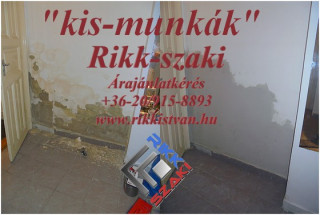 Csőtörés utáni kőműves javítási 