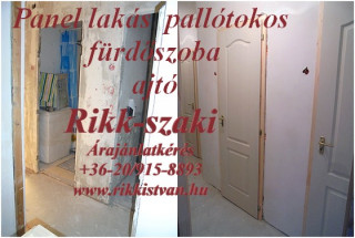 Panellakás pallótokos fürdőszoba ajtó