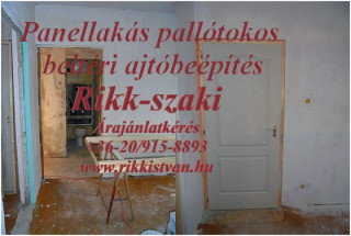 Panellakás beltéri pallótokos szoba ajtó.