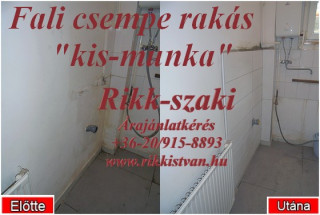 Fali csempe rakás 
