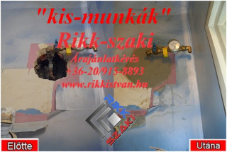 Csőtörés utáni kőműves javítási 