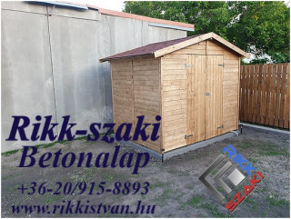 Kerti faház beton lemezalap
