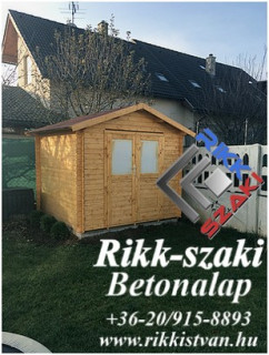 Kerti faház beton lemezalap